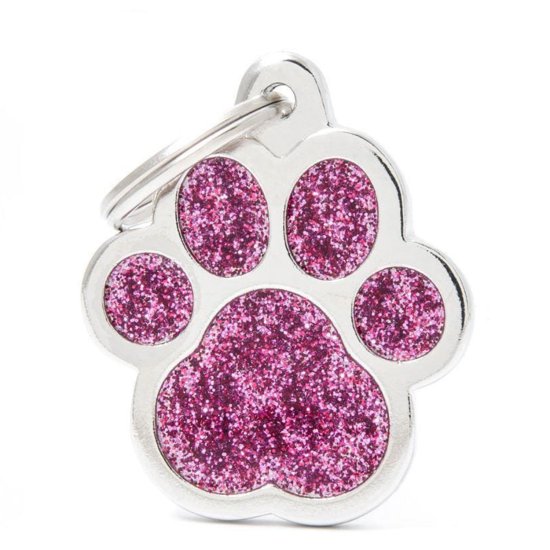 (image for) MYF Tag Shine Paw Pink Large - Click Image to Close