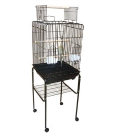(image for) Bonofido Bird Cage Cockatiel Black W/Stand 45134