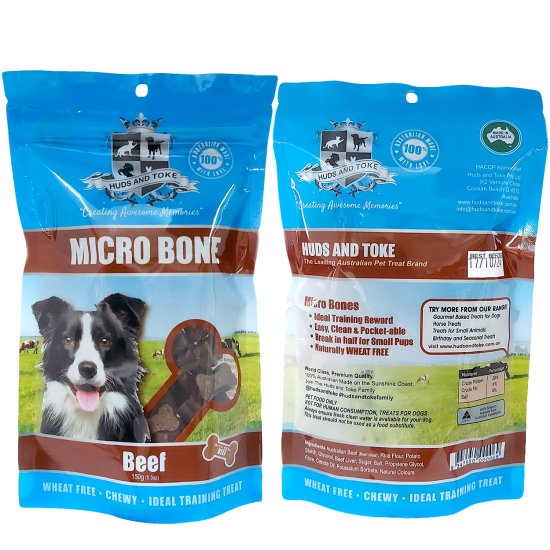 (image for) Huds Toke Micro Bones Semi Moist 150g Beef - Click Image to Close