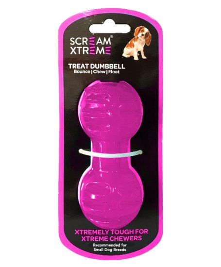(image for) Scream Treat Dumbbell Small 11.5cm Pink - Click Image to Close