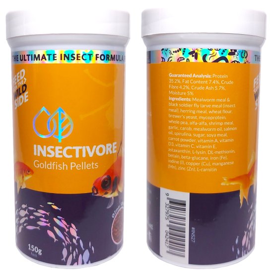 (image for) Insectivore Goldfish Pellets 150g - Click Image to Close