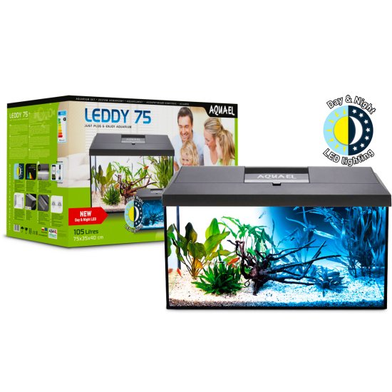 (image for) Aquael Aquarium Set Leddy 75 Black - Click Image to Close