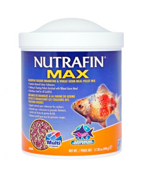 (image for) Nutrafin Max Goldfish Colour/Wheatgerm Pellets 490gm - Click Image to Close