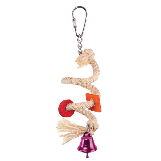 (image for) Kazoo Bird Toy With Sisal Rope Bell Small - Click Image to Close
