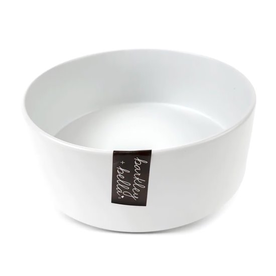 (image for) Barkley+Bella Bowl Ceramic Zen White 1800ml - Click Image to Close