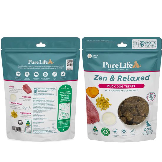 (image for) PureLife for Dogs Treats 100g Duck Zen Relaxed - Click Image to Close