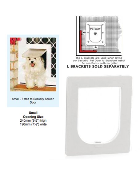 (image for) Petway Security Pet Door Small White - Click Image to Close