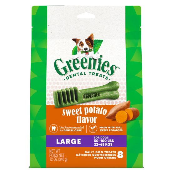 (image for) Greenies Dog Large Sweet Potato 340G 8Pk - Click Image to Close