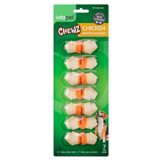 (image for) Vitapet Dog Chicken Wrapped Rawhide 7Pk - Click Image to Close