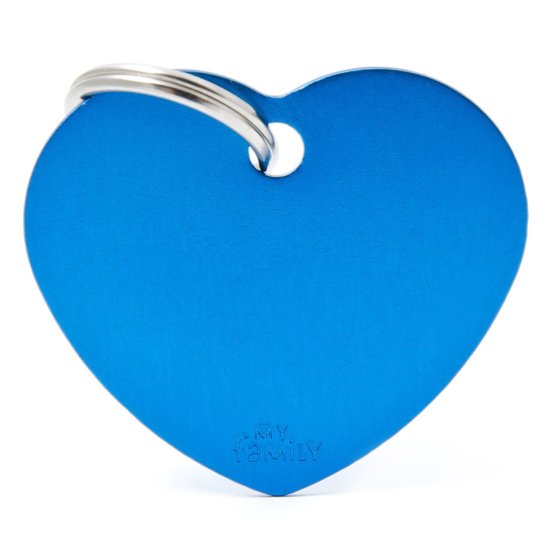 (image for) MYF Tag Basic Heart Blue Large - Click Image to Close