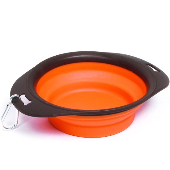 (image for) Mpets Foldable Bowl 1230ml Orange - Click Image to Close