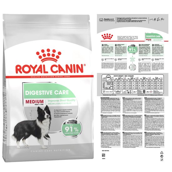 (image for) Royal Canin Dog Medium Digestive Care 12kg - Click Image to Close