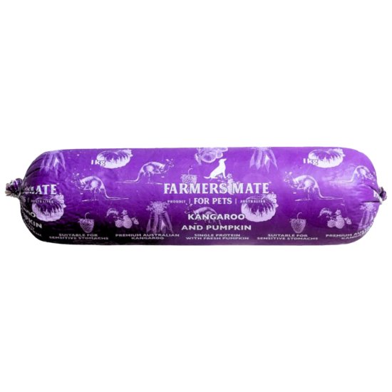 (image for) Farmers Mate Dog Roll 1Kg Kangaroo Pumpkin - Click Image to Close