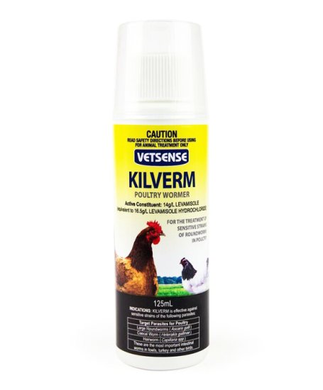 (image for) Vetsense Kilverm Poultry Wormer 125Ml - Click Image to Close