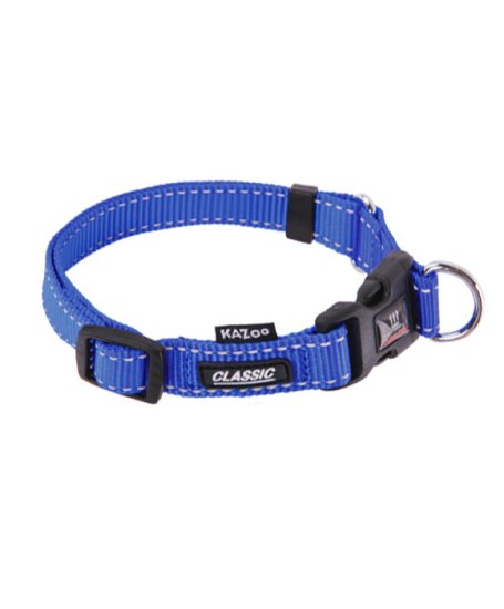 (image for) Kazoo Classic Adj Nylon Collar Blue 25Mm XL - Click Image to Close