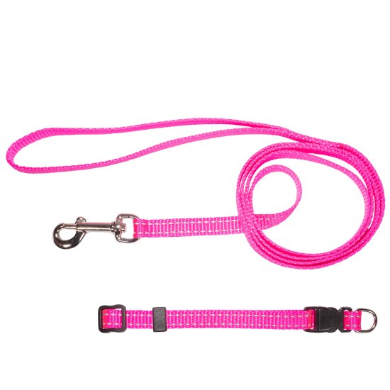 (image for) Beaupets Puppy Collar & Lead Set Pink - Click Image to Close