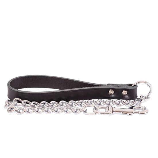 (image for) Beaupets Chain Lead With Handle 2.5Mmx120Cm Black - Click Image to Close