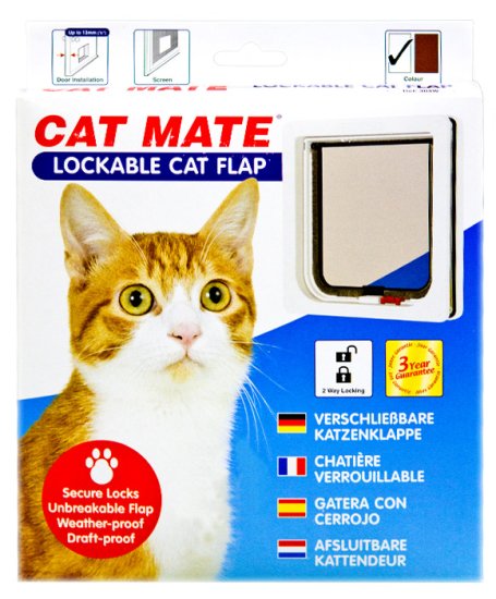 (image for) Petmate Cat Mate Door 2Way Locking White - Click Image to Close