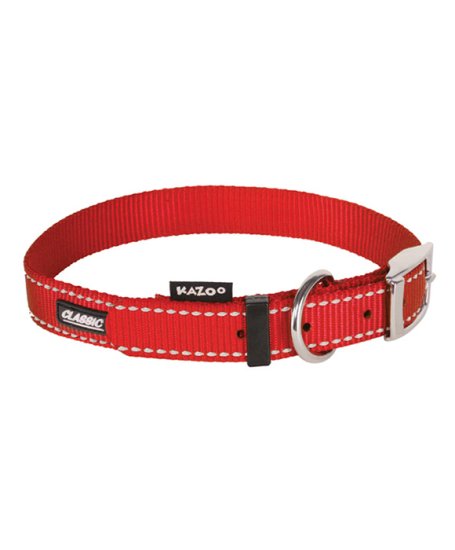 (image for) Kazoo Classic Nylon Collar Red 550X20Mm L - Click Image to Close