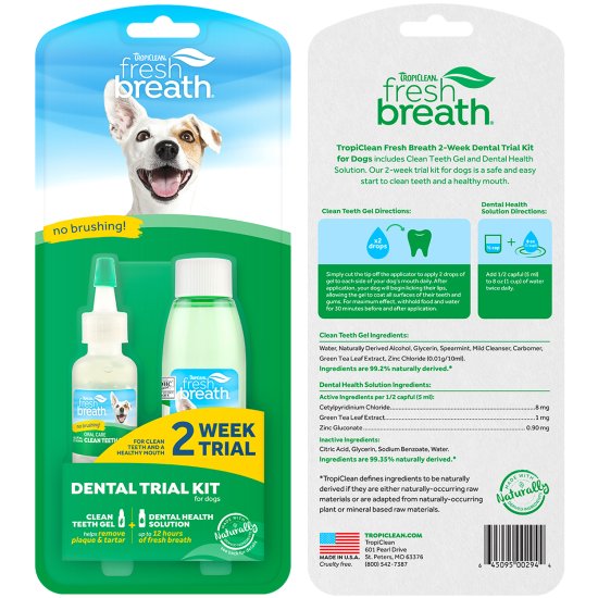 (image for) Tropiclean Fresh Breath Dental 2 Week Trial Kit - Click Image to Close