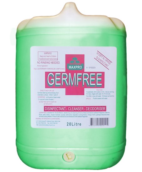 (image for) Maxpro Germ Free Discinfectant Pineola 20L - Click Image to Close
