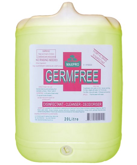 (image for) Maxpro Germ Free Discinfectant Citronella 20L - Click Image to Close