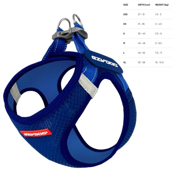 (image for) ED Formfit Mesh Harness M Blue - Click Image to Close