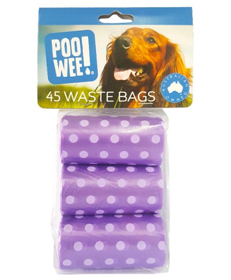 (image for) Poo Wee Waste Bags 3Pk 45 Bags - Click Image to Close