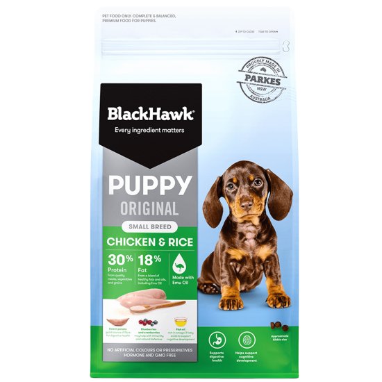(image for) Black Hawk Dog Food Puppy Small Chicken Rice 10kg - Click Image to Close