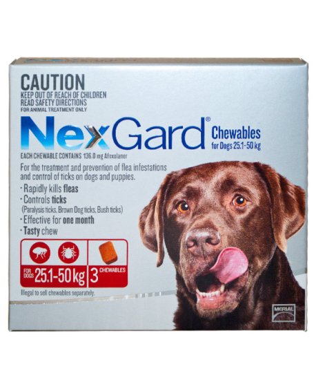 (image for) NexGard Chews Large 25-50kg 3Pack - Click Image to Close
