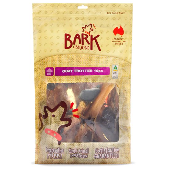 (image for) Bark Dried Goat Trotter 10pk - Click Image to Close