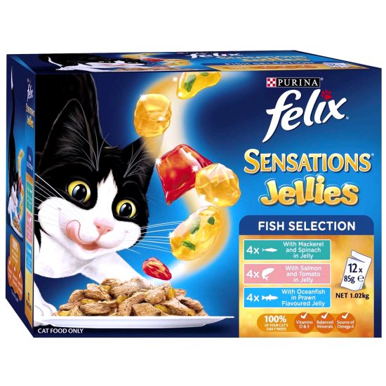 (image for) Felix Cat 12x85g Adult Fishy Selection - Click Image to Close