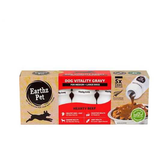 (image for) EarthzPet Dog Gravy 5Pack 5x35ml Beef - Click Image to Close