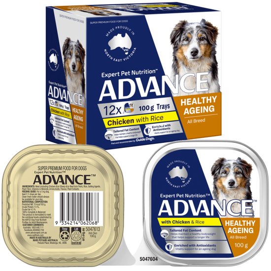 (image for) Advance Dog Wet 12X100g Ageing Chicken Rice - Click Image to Close