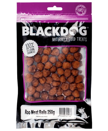 (image for) Blackdog Treats Meat Balls 250g Roo - Click Image to Close