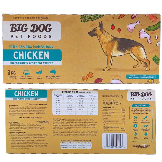 (image for) Big Dog Barf for Dogs 3kg Chicken - Click Image to Close