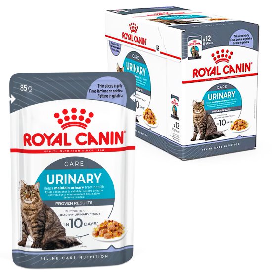 (image for) Royal Canin Cat Wet Pouches 12X85G Jelly Urinary Care - Click Image to Close