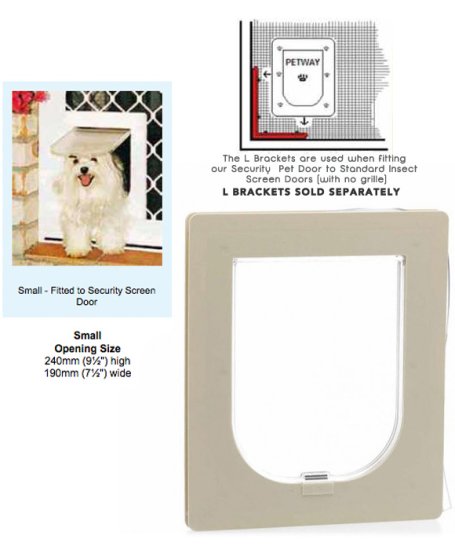 (image for) Petway Security Pet Door Small Stone Beige - Click Image to Close