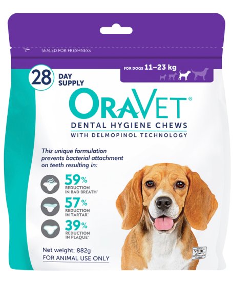 (image for) Oravet Dental Chews Medium 28Pack for Dogs 11-23kg - Click Image to Close