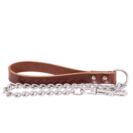 (image for) Beaupets Chain Lead With Handle 2.5Mmx120cm Cognac - Click Image to Close