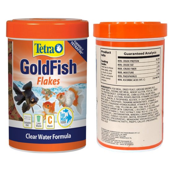 (image for) Tetra Tetrafin Goldfish Flakes W/ Feeding Lid 28G - Click Image to Close