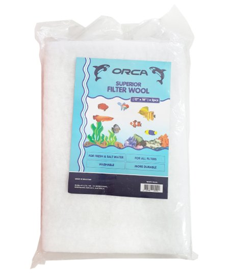 (image for) Orca White Filter Pad Wool 12x91cm 1Pack - Click Image to Close
