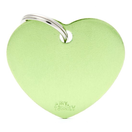 (image for) MYF Tag Basic Heart Lime Large - Click Image to Close