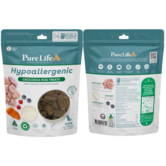 (image for) PureLife for Dogs Treats 100g Crocodile Hypoallergenic - Click Image to Close