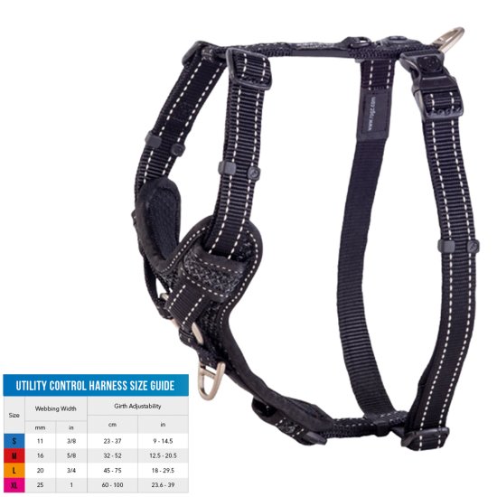 (image for) Rogz Harness Control Black Xlarge - Click Image to Close