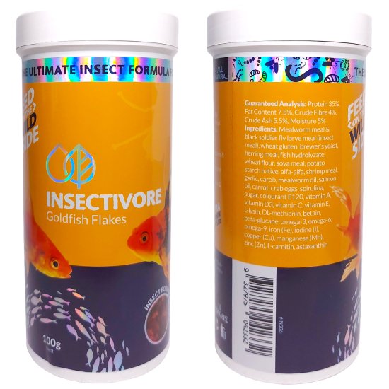 (image for) Insectivore Goldfish Flake Food 100g - Click Image to Close