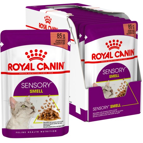 (image for) Royal Canin Cat Wet Pouches 12X85G Gravy Sensory Smell - Click Image to Close