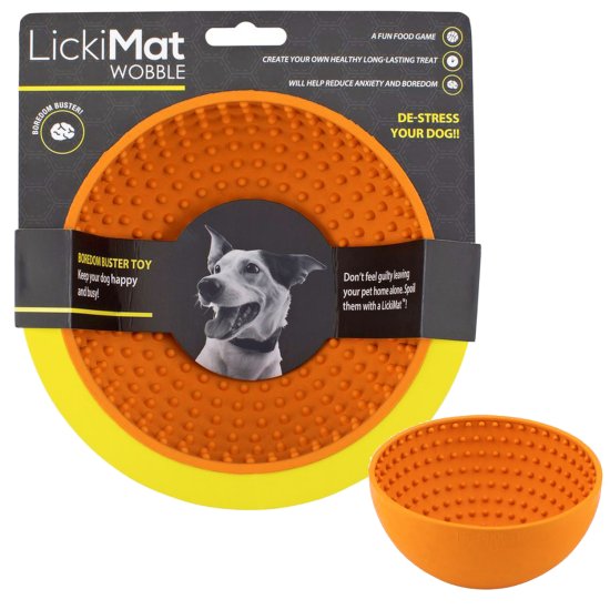 (image for) LickiMat Dog Wobble Orange - Click Image to Close