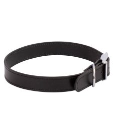 (image for) Beaupets Collar Leather Deluxe Sewn 60Cm Black