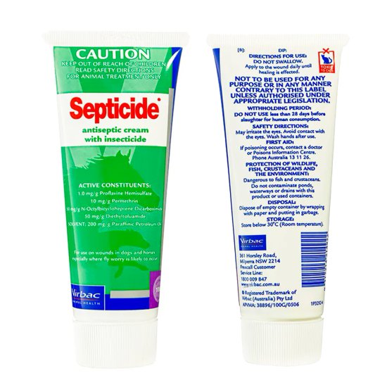 (image for) Virbac Septicide Sunscreen Antibacterial Cream 100g - Click Image to Close